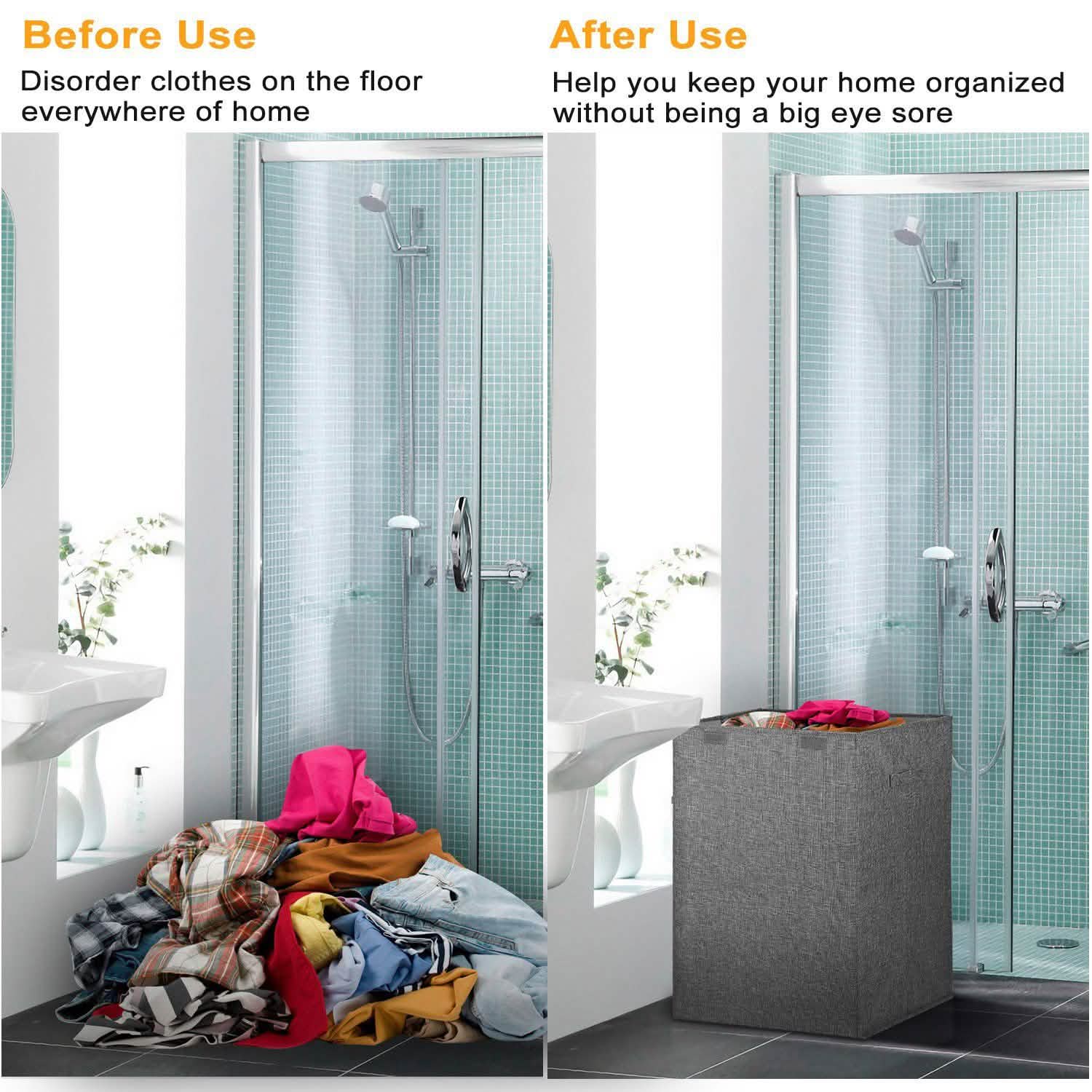 Foldable Laundry Hampers with Lid Storage & Organization - Tophatter Daily Deals