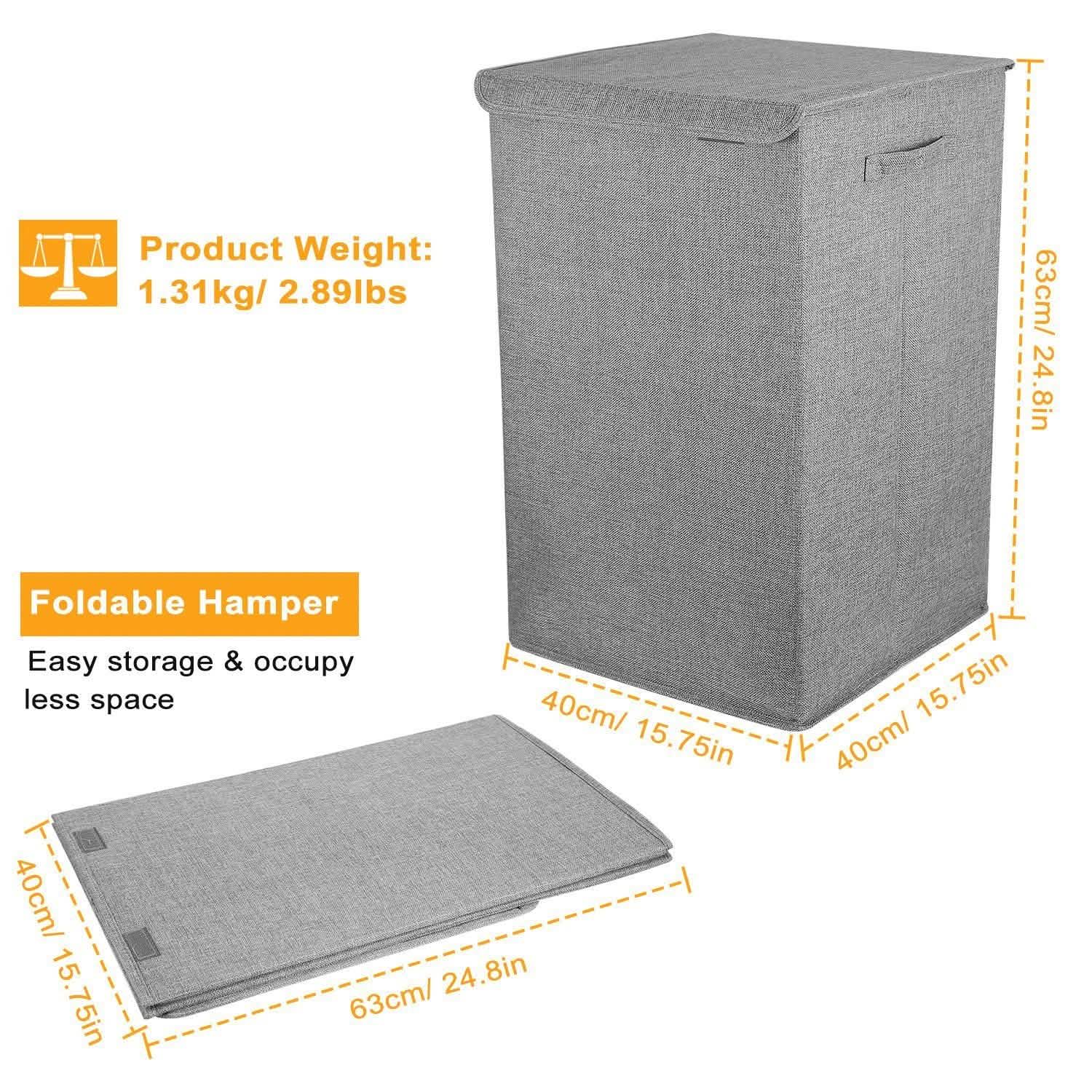 Foldable Laundry Hampers with Lid Storage & Organization - Tophatter Daily Deals