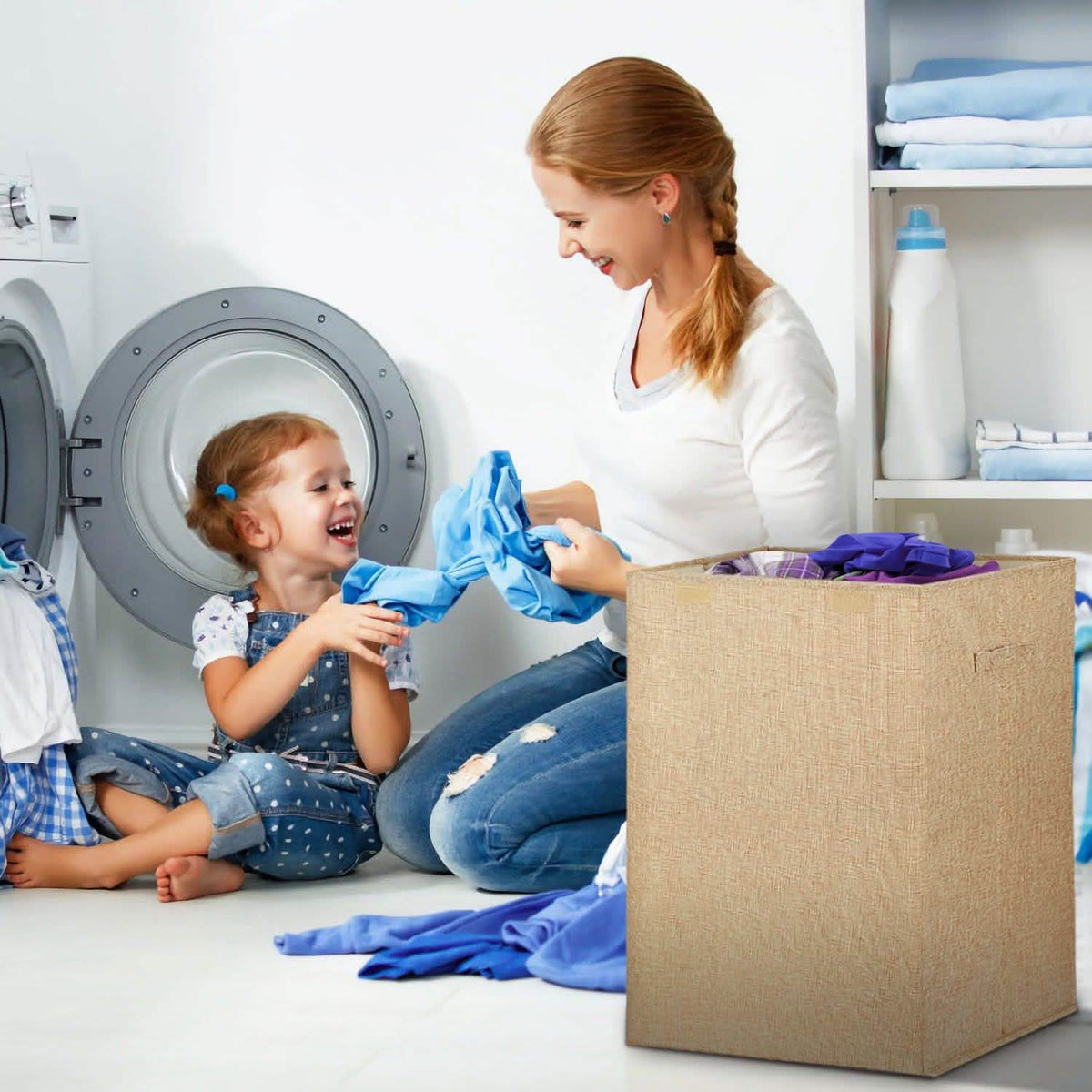 Foldable Laundry Hampers with Lid Storage & Organization - Tophatter Daily Deals