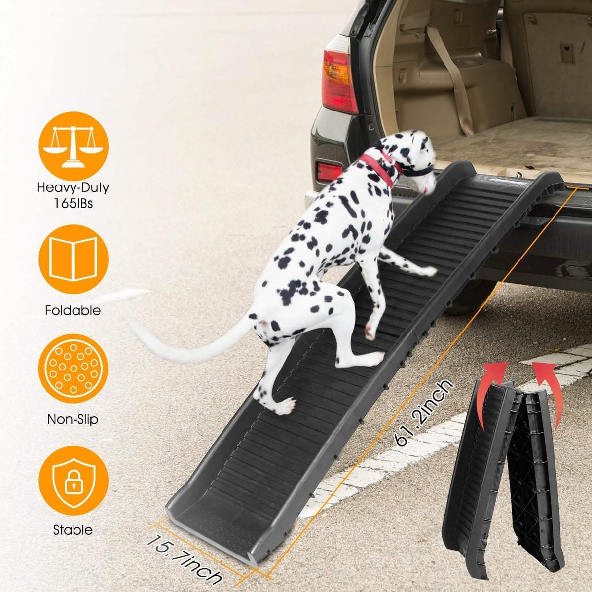 Foldable Pet Ramp Non Slip Ladder Pet Supplies - Tophatter Daily Deals