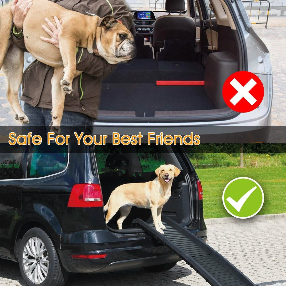 Foldable Pet Ramp Non Slip Ladder Pet Supplies - Tophatter Daily Deals