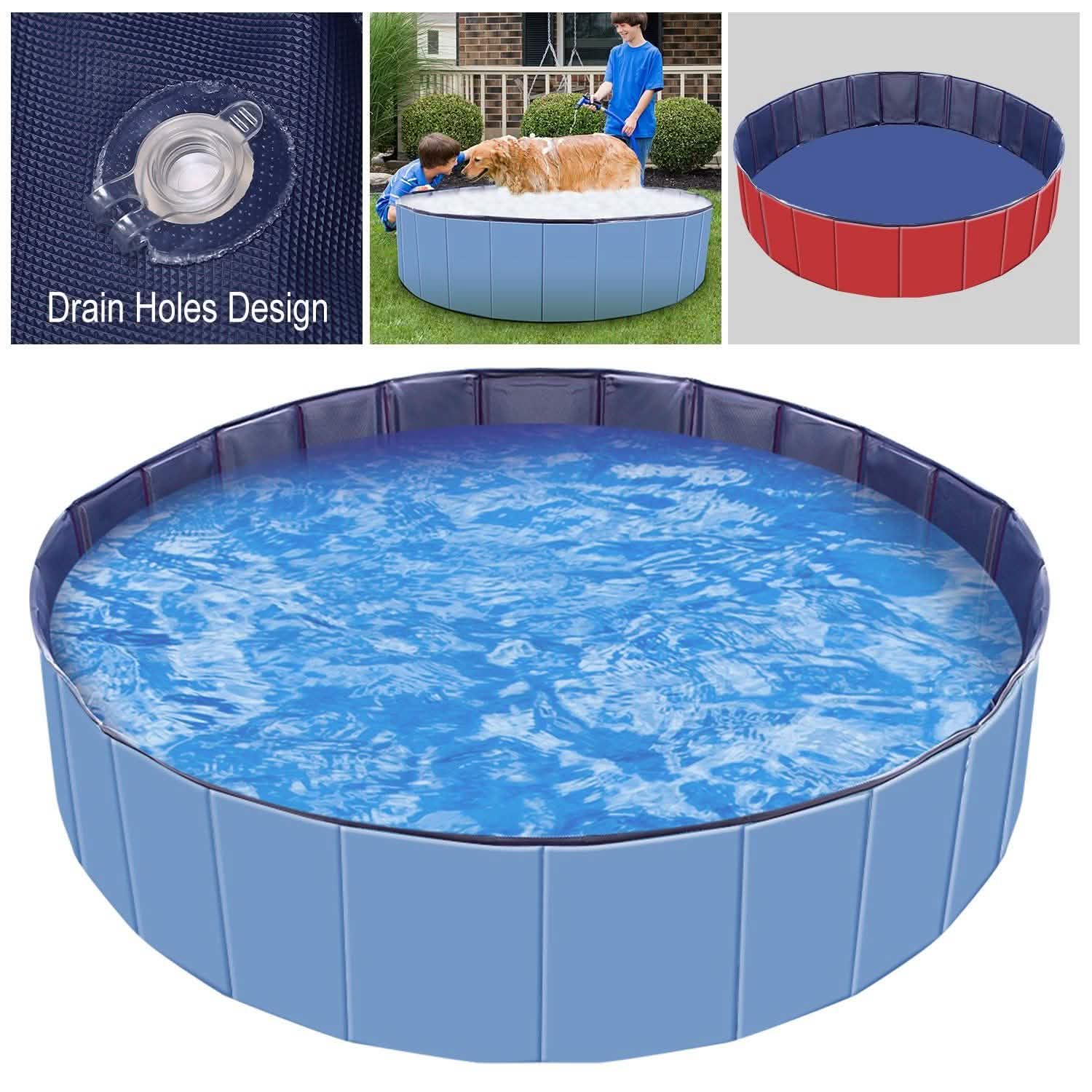 Foldable Pet Swimming Pool PVC Pet Supplies - Tophatter Daily Deals
