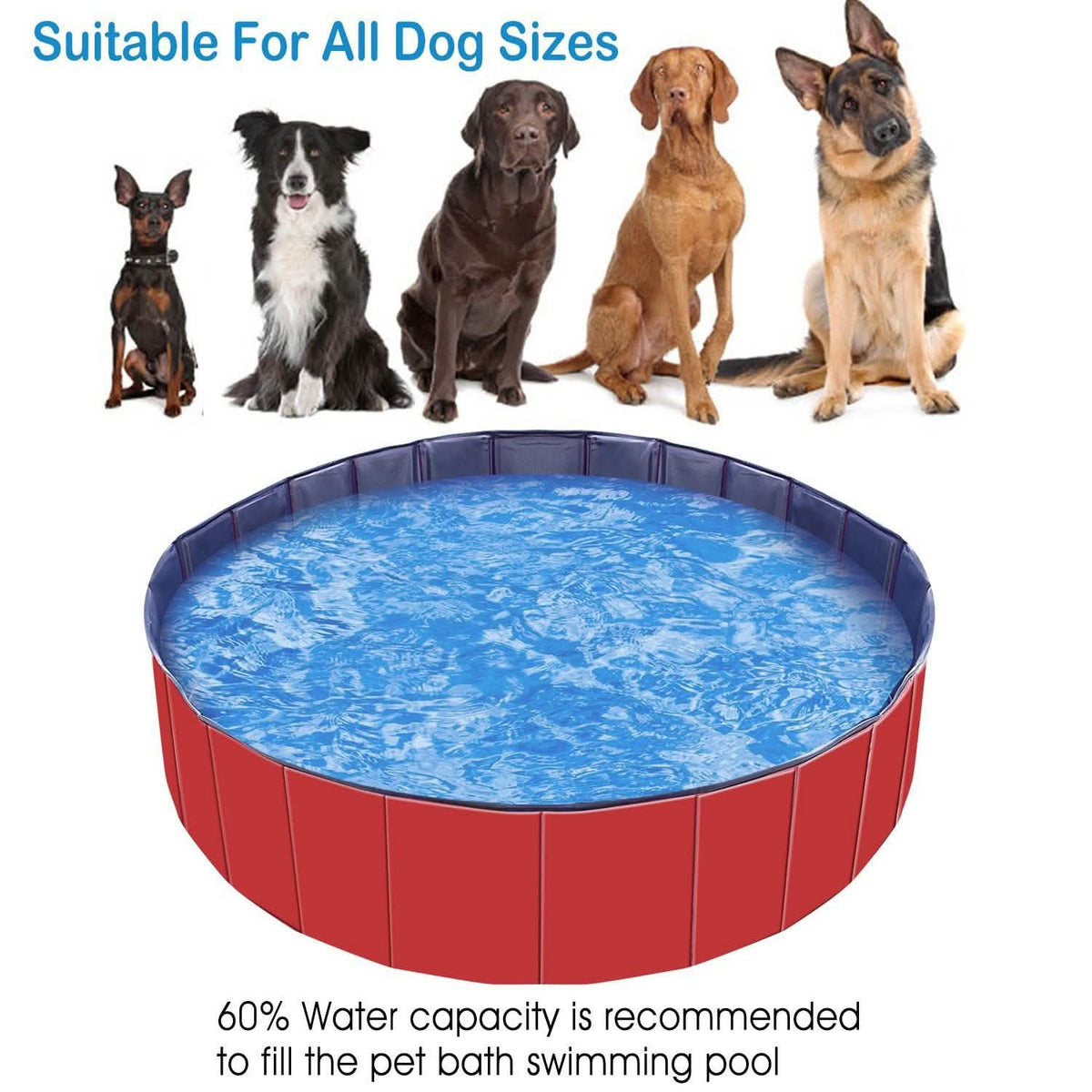 Foldable Pet Swimming Pool PVC Pet Supplies - Tophatter Daily Deals