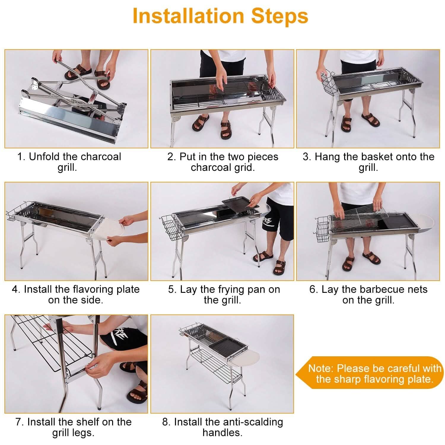Foldable Portable Barbecue Grill Outdoor Recreation - Tophatter Daily Deals
