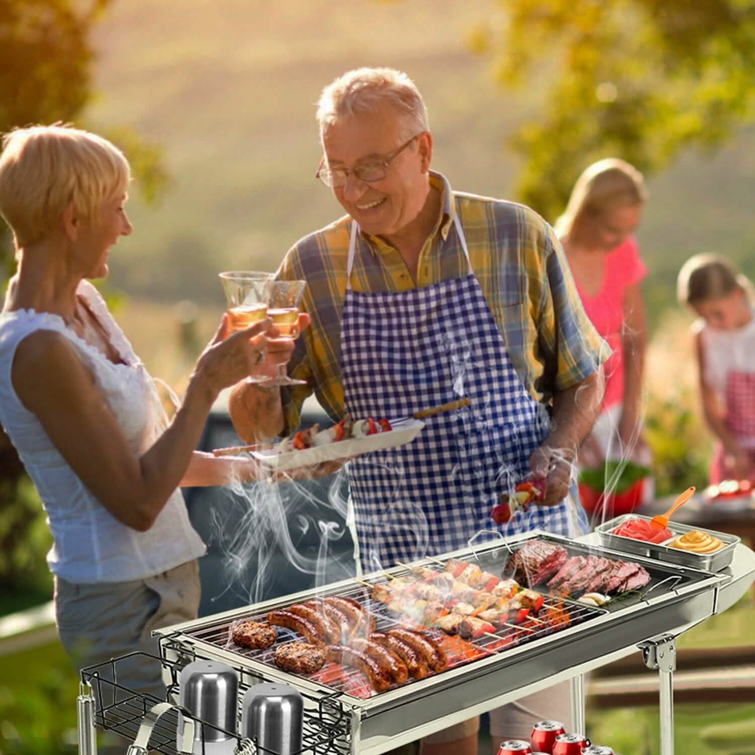 Foldable Portable Barbecue Grill Outdoor Recreation - Tophatter Daily Deals
