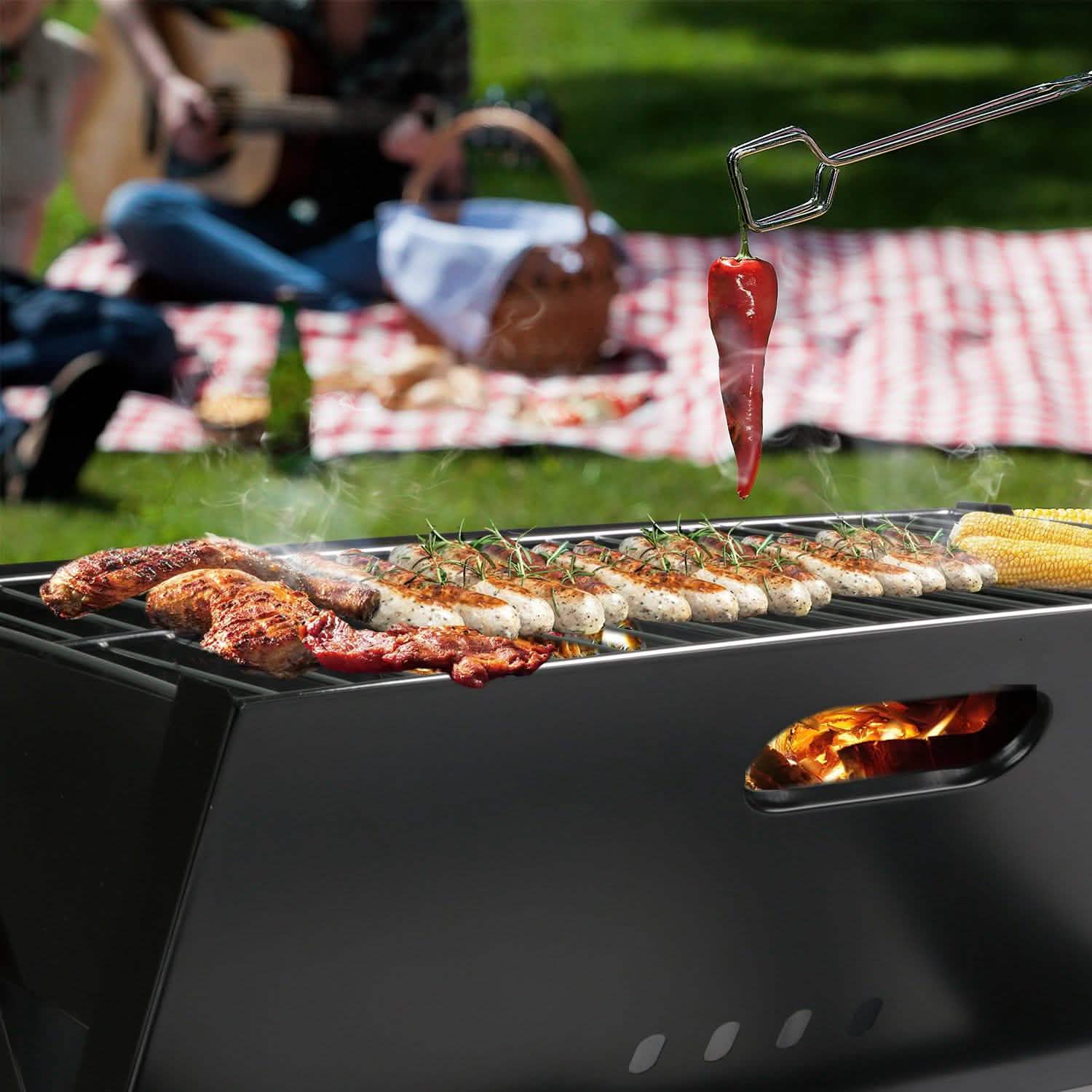 Foldable Portable BBQ Barbecue Grill Garden & Patio - Tophatter Daily Deals