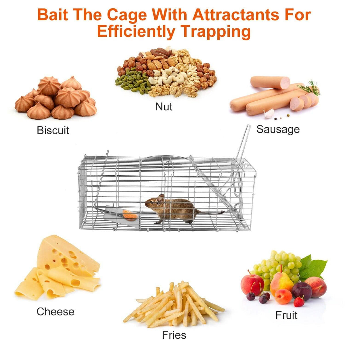 Foldable Rat Trap Cage Humane Live Rodent Trap Cage Pest Control - Tophatter Daily Deals
