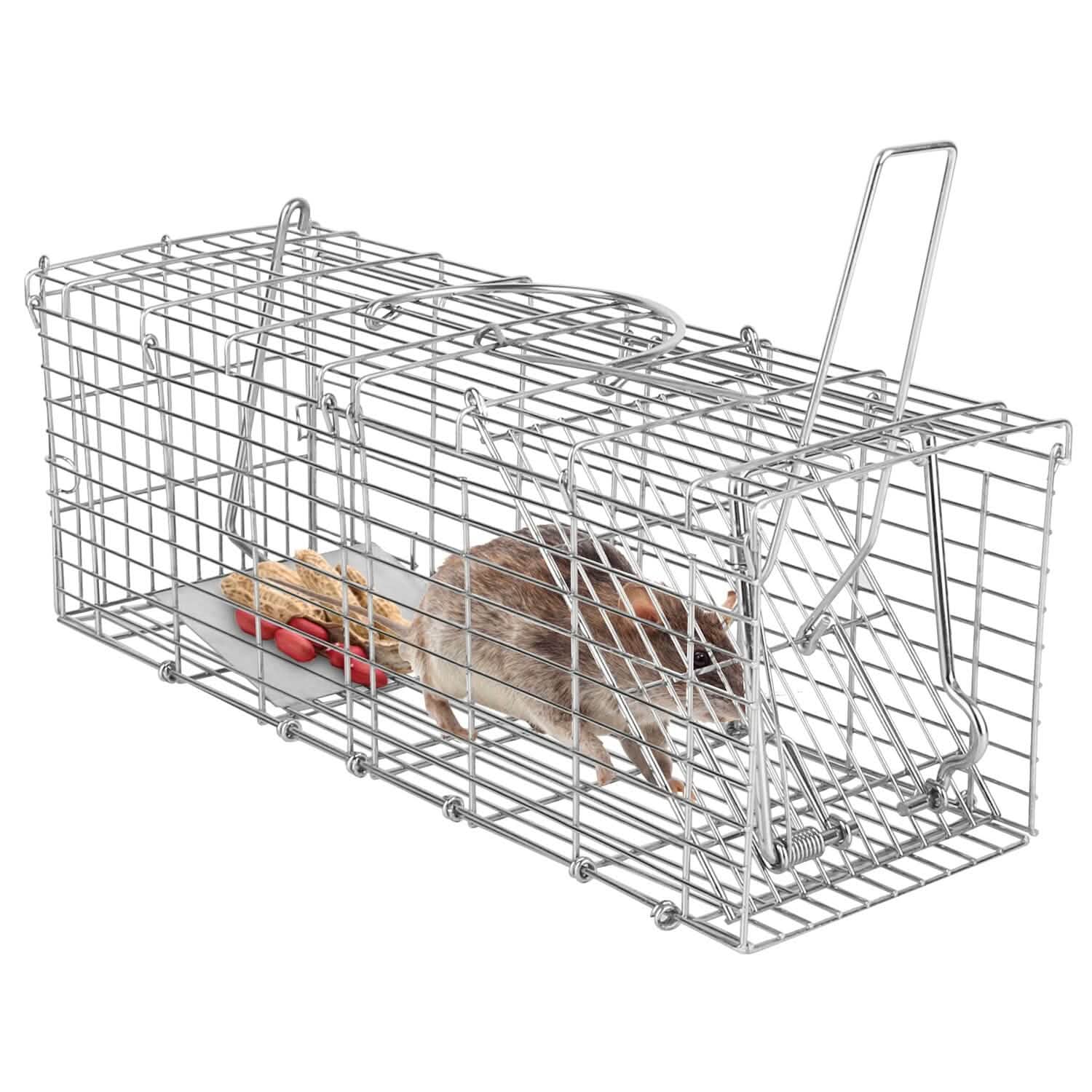 Foldable Rat Trap Cage Humane Live Rodent Trap Cage Pest Control - Tophatter Daily Deals