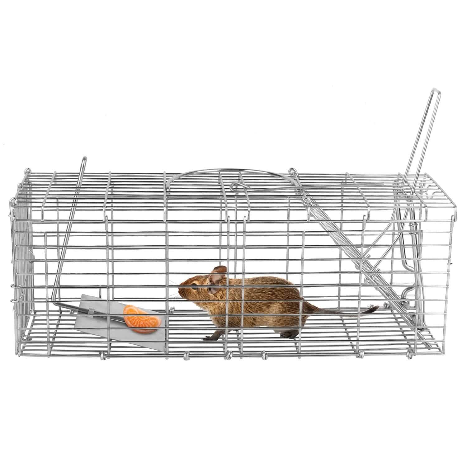 Foldable Rat Trap Cage Humane Live Rodent Trap Cage Pest Control - Tophatter Daily Deals