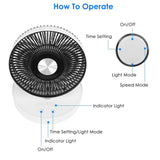 Foldable Rechargeable LED Desk Fan Wall Mounted with Magnetic Remote Household Appliances - Tophatter Daily Deals