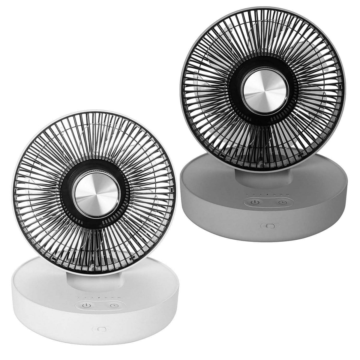 Foldable Rechargeable LED Desk Fan Wall Mounted with Magnetic Remote Household Appliances - Tophatter Daily Deals