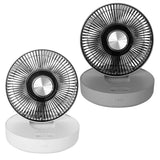 Foldable Rechargeable LED Desk Fan Wall Mounted with Magnetic Remote Household Appliances - Tophatter Daily Deals