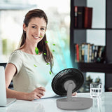 Foldable Rechargeable LED Desk Fan Wall Mounted with Magnetic Remote Household Appliances - Tophatter Daily Deals