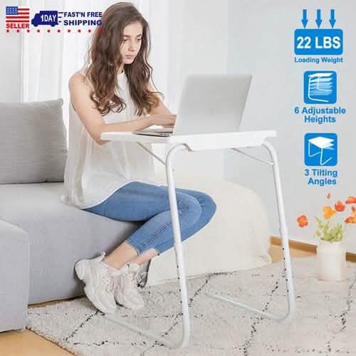 Foldable Tray Table Portable Sofa Computer Accessories - Tophatter Daily Deals