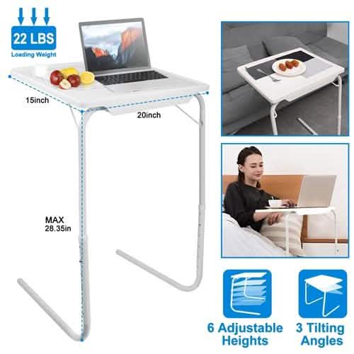 Foldable Tray Table Portable Sofa Computer Accessories - Tophatter Daily Deals