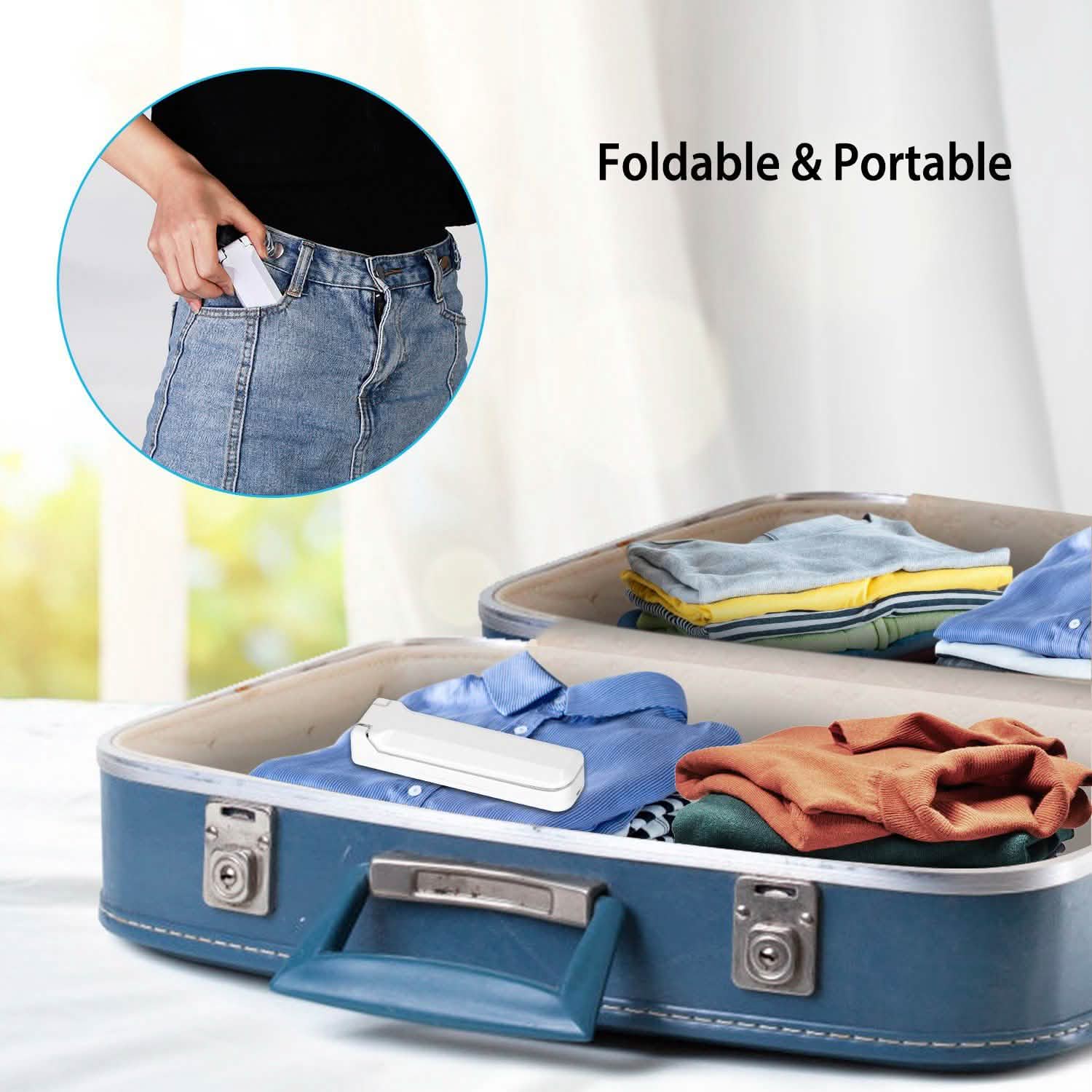 Foldable UV Sanitizer Light Sterilizer Wand Face Masks & PPE - Tophatter Daily Deals