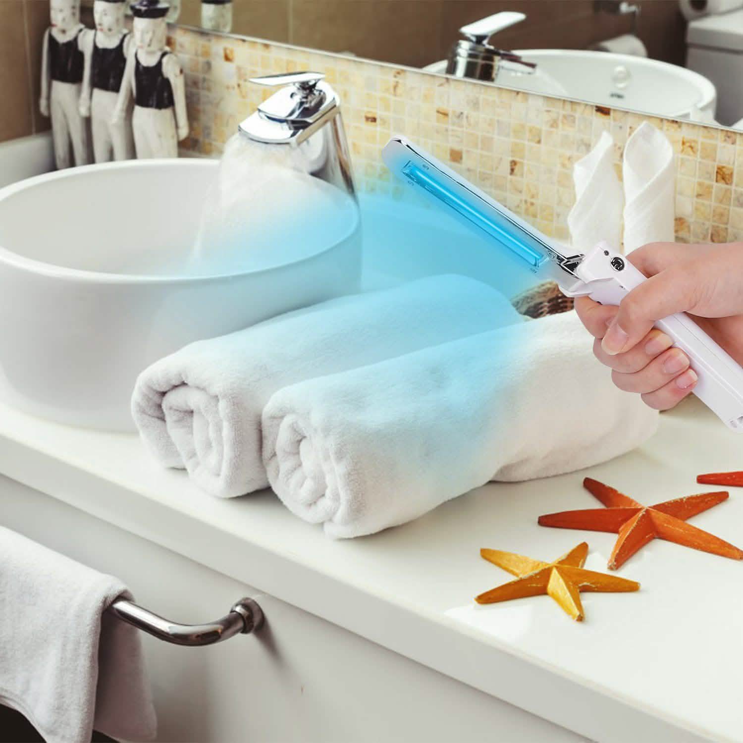 Foldable UV Sanitizer Light Sterilizer Wand Face Masks & PPE - Tophatter Daily Deals