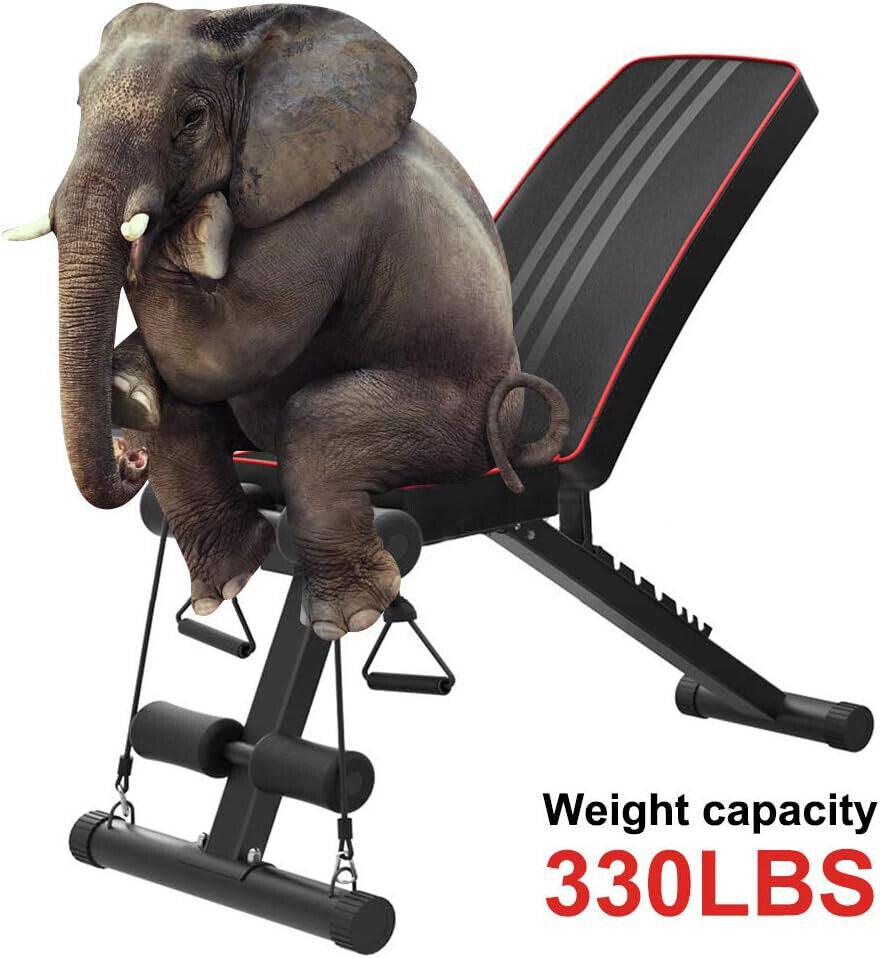 Foldable Sit Up Bench - Adjustable Sit Up Weight Bench Foldable Strength Training Gym Exercise & Fitness - Tophatter Daily Deals