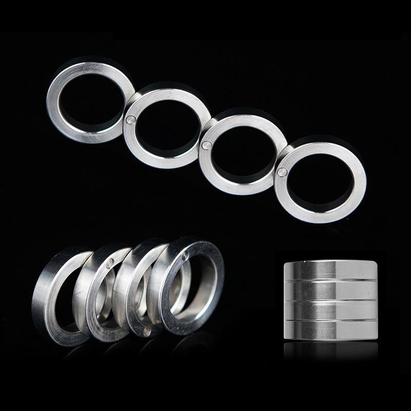 Zinc Alloy Folding Brass Knuckles Self Defense Tools For Women Silver-Stainless Steel 440C Stainless Steel Brass Knuckles - Tophatter Daily Deals
