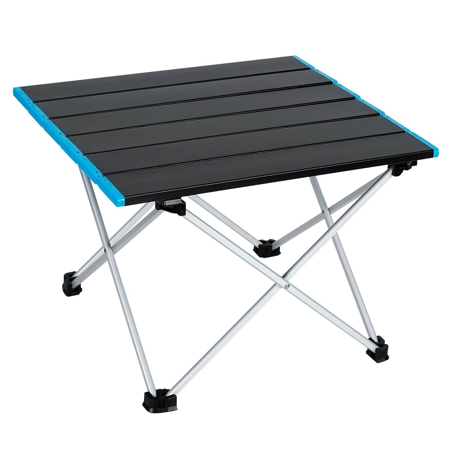 Folding Camping Table Aluminum Alloy Collapsible with Carry Bag Outdoor Recreation - Tophatter Daily Deals