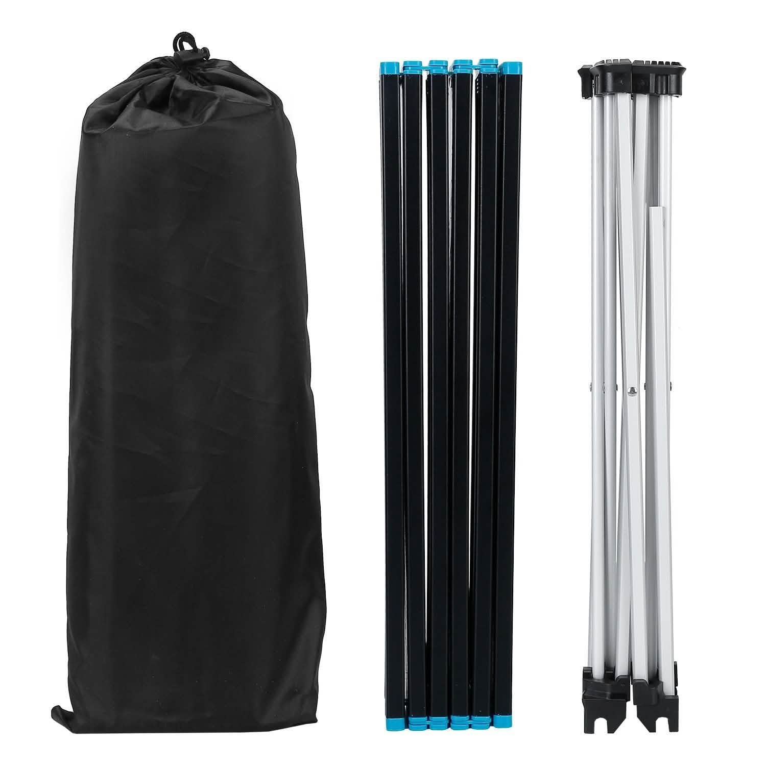 Folding Camping Table Aluminum Alloy Collapsible with Carry Bag Outdoor Recreation - Tophatter Daily Deals