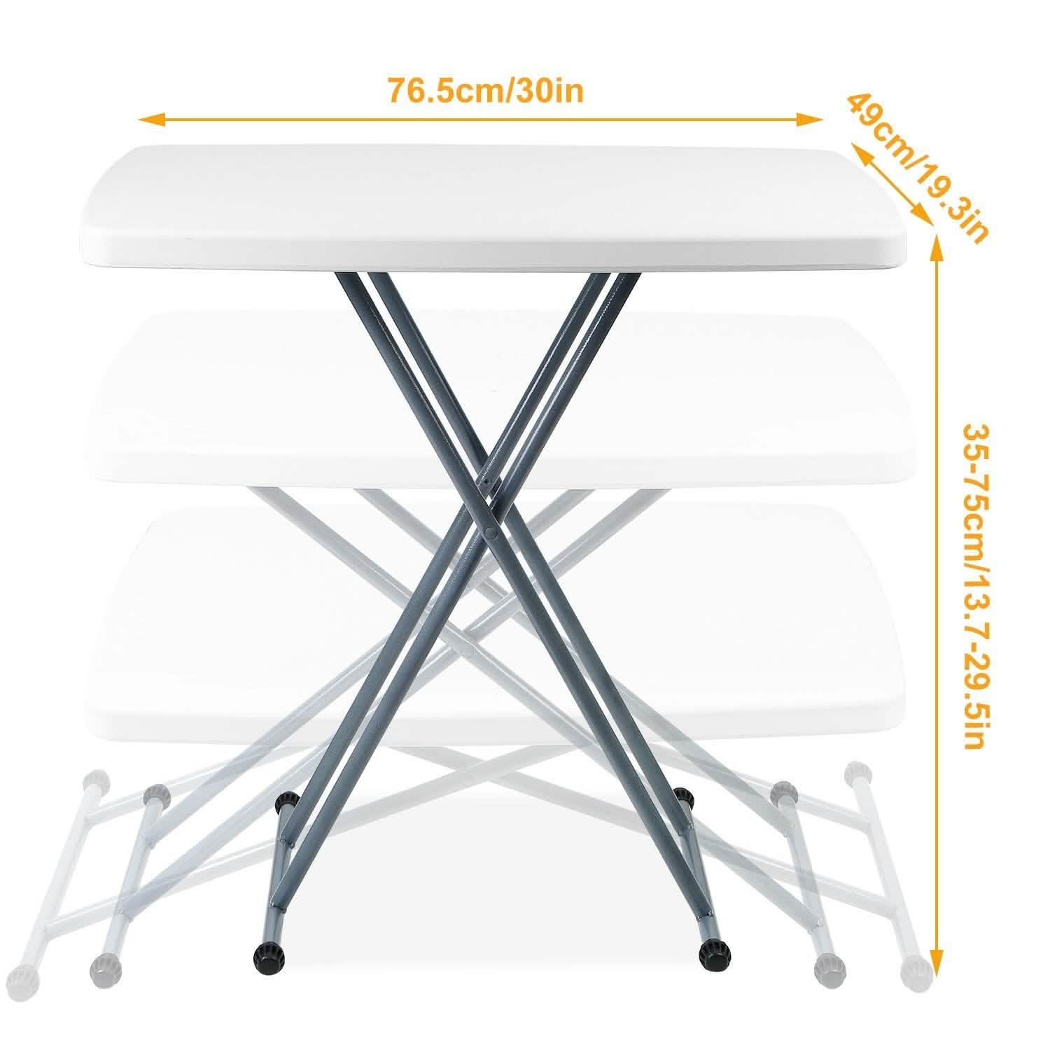 Folding Height Adjustable Snack Table Furniture & Decor - Tophatter Daily Deals