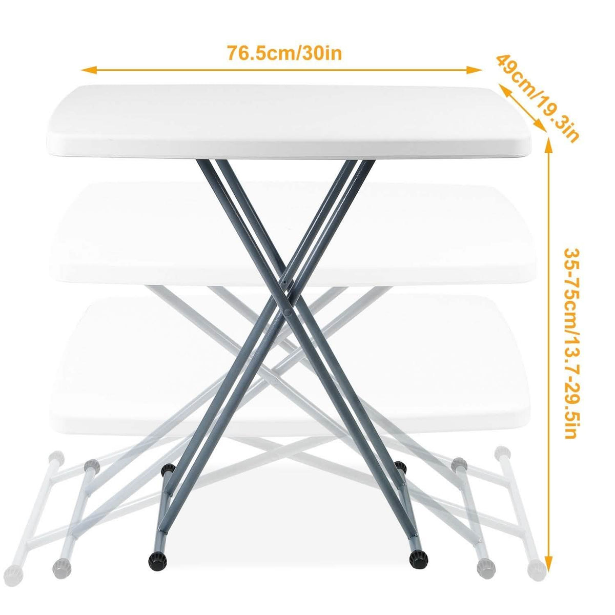 Folding Height Adjustable Snack Table Furniture & Decor - Tophatter Daily Deals