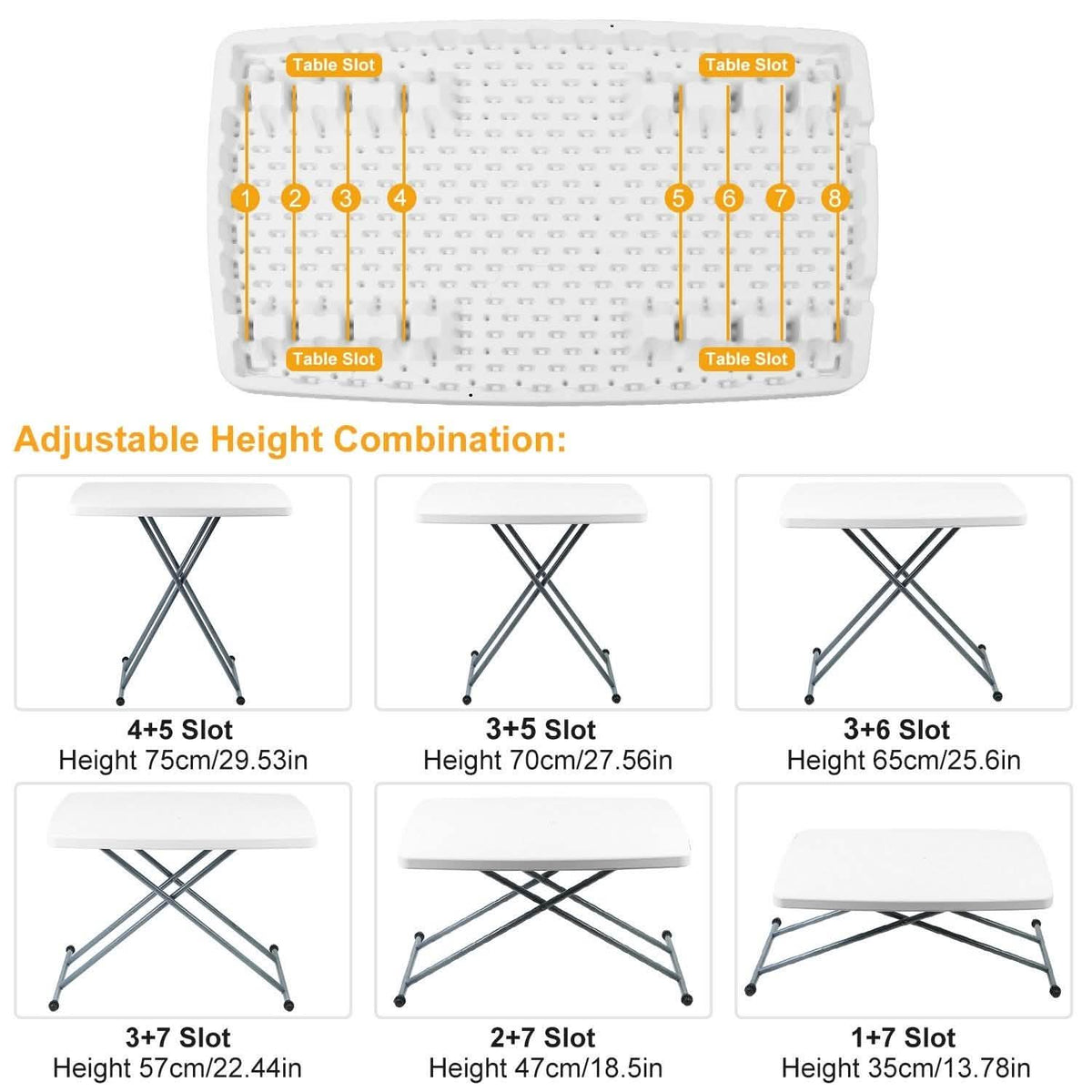 Folding Height Adjustable Snack Table Furniture & Decor - Tophatter Daily Deals