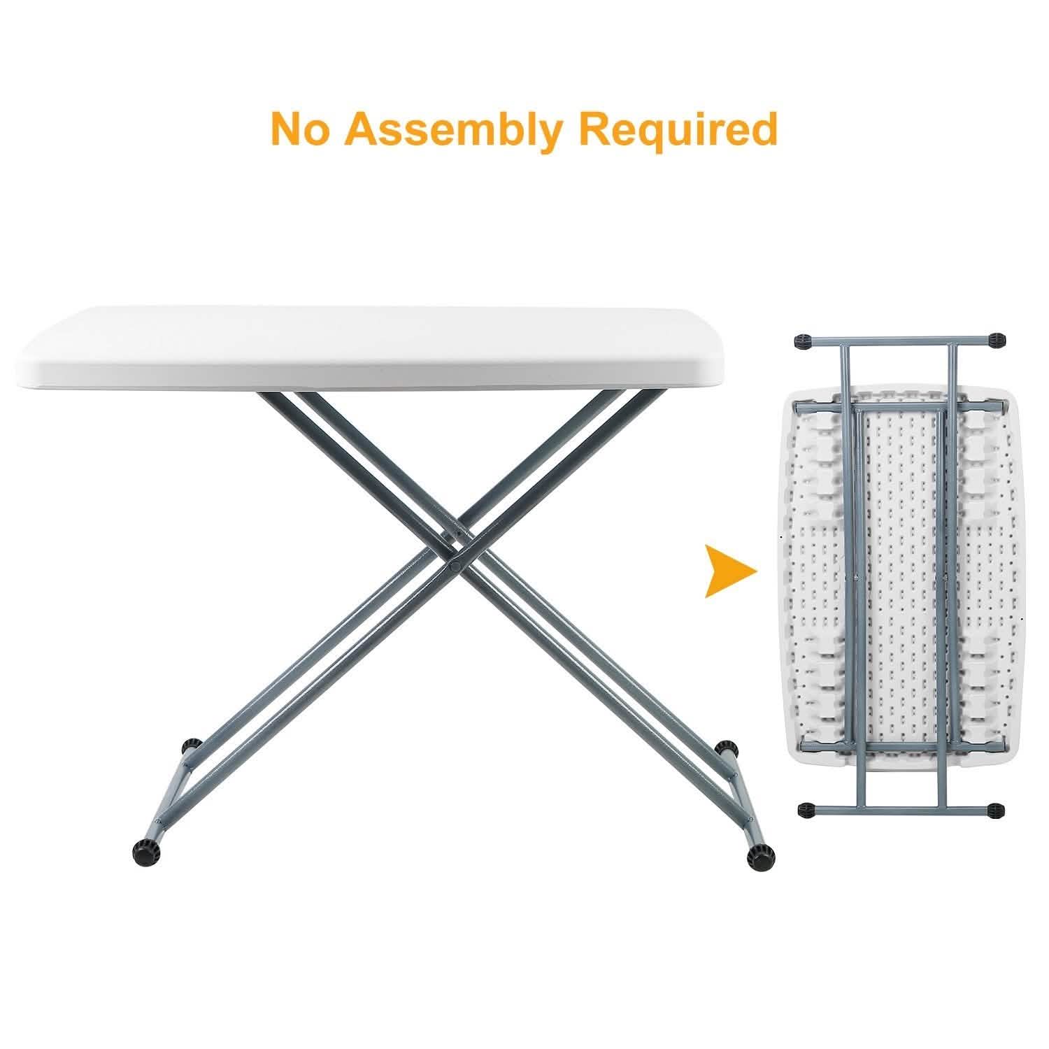 Folding Height Adjustable Snack Table Furniture & Decor - Tophatter Daily Deals