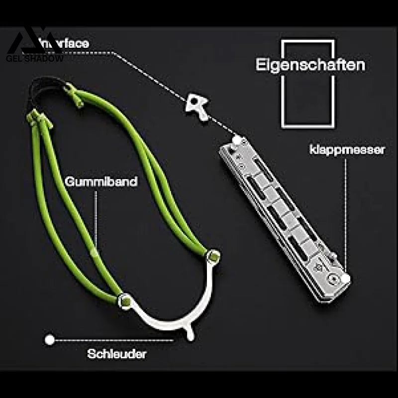 Folding Knife with Slingshot Outdoor Knife EDC Knife-GS19 Pocket Knives - Tophatter Daily Deals