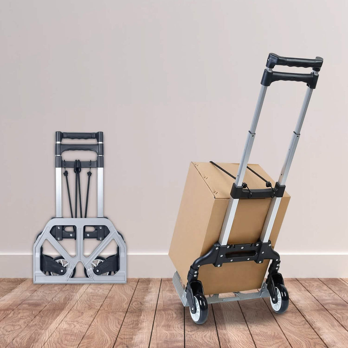 Folding Luggage Cart With Elastic Rope Everything Else - Tophatter Daily Deals