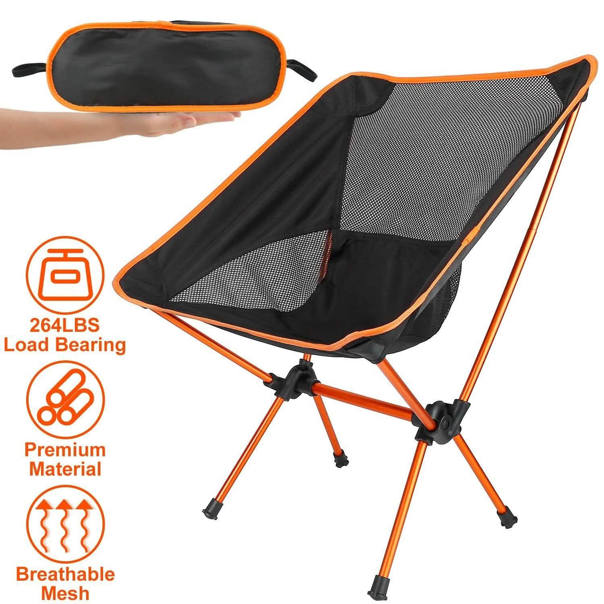 Folding Outdoor Camping Chair Outdoor Recreation - Tophatter Daily Deals