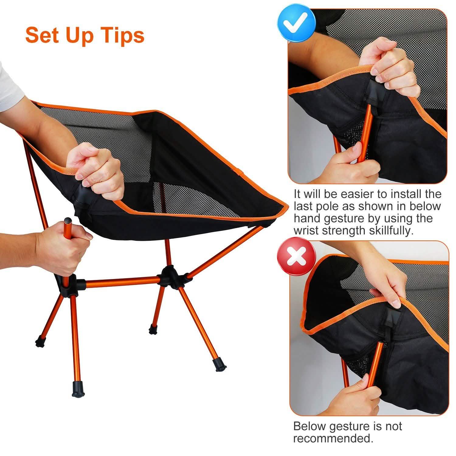 Folding Outdoor Camping Chair Outdoor Recreation - Tophatter Daily Deals