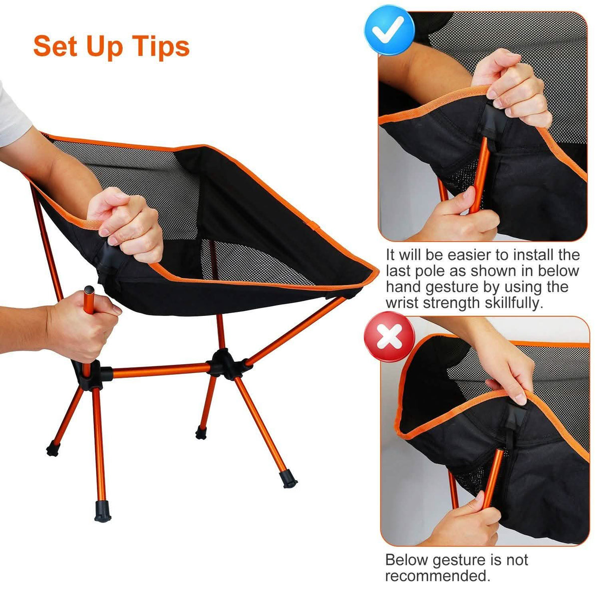 Folding Outdoor Camping Chair Outdoor Recreation - Tophatter Daily Deals