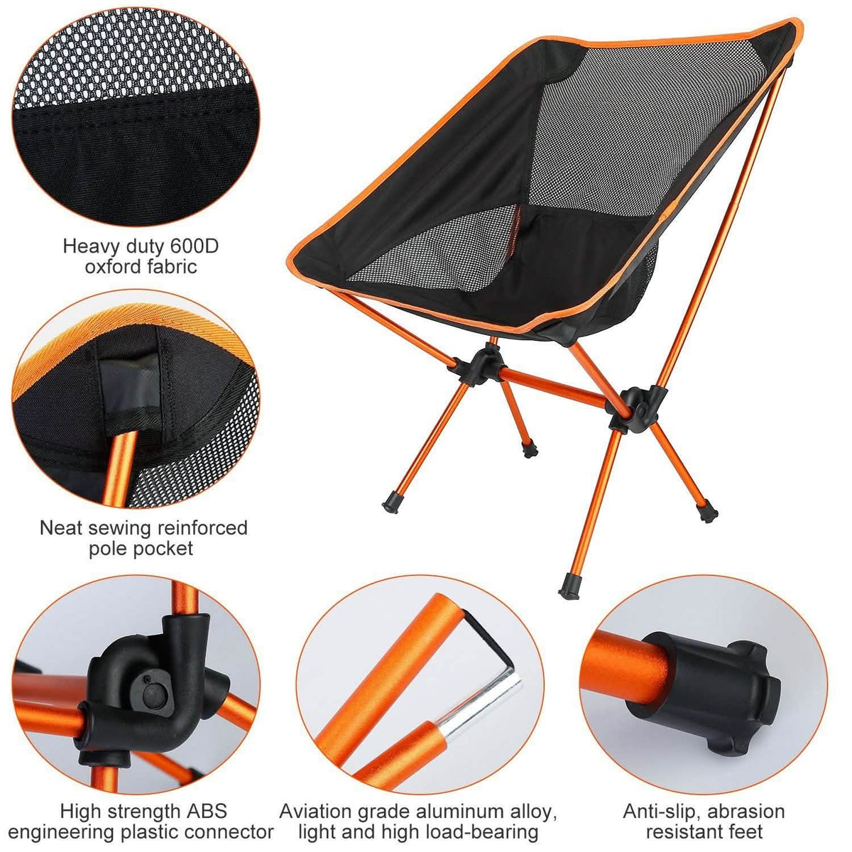 Folding Outdoor Camping Chair Outdoor Recreation - Tophatter Daily Deals
