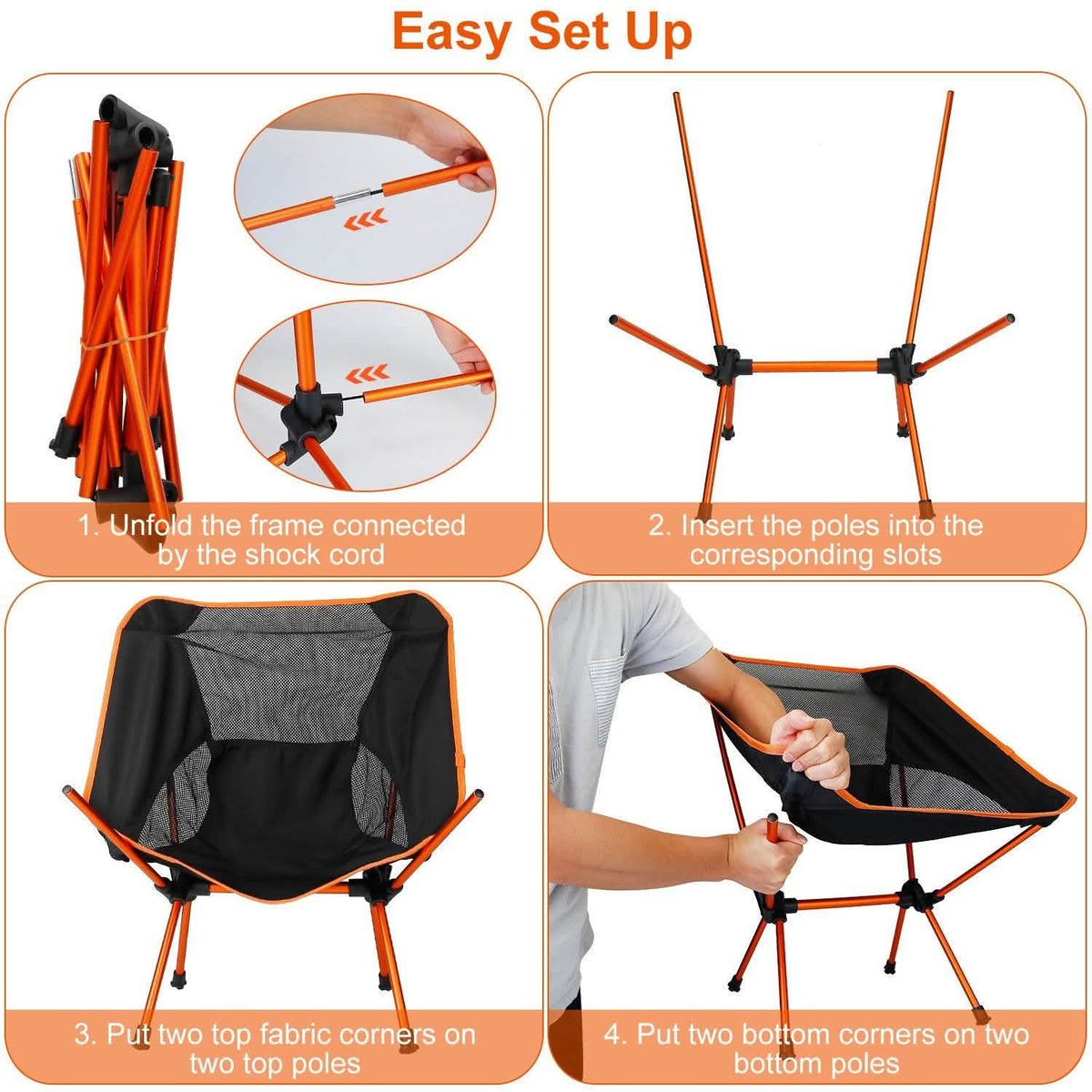 Folding Outdoor Camping Chair Outdoor Recreation - Tophatter Daily Deals