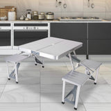 Folding Picnic Table with 4 Seats and Umbrella Hole Outdoor Recreation - Tophatter Daily Deals
