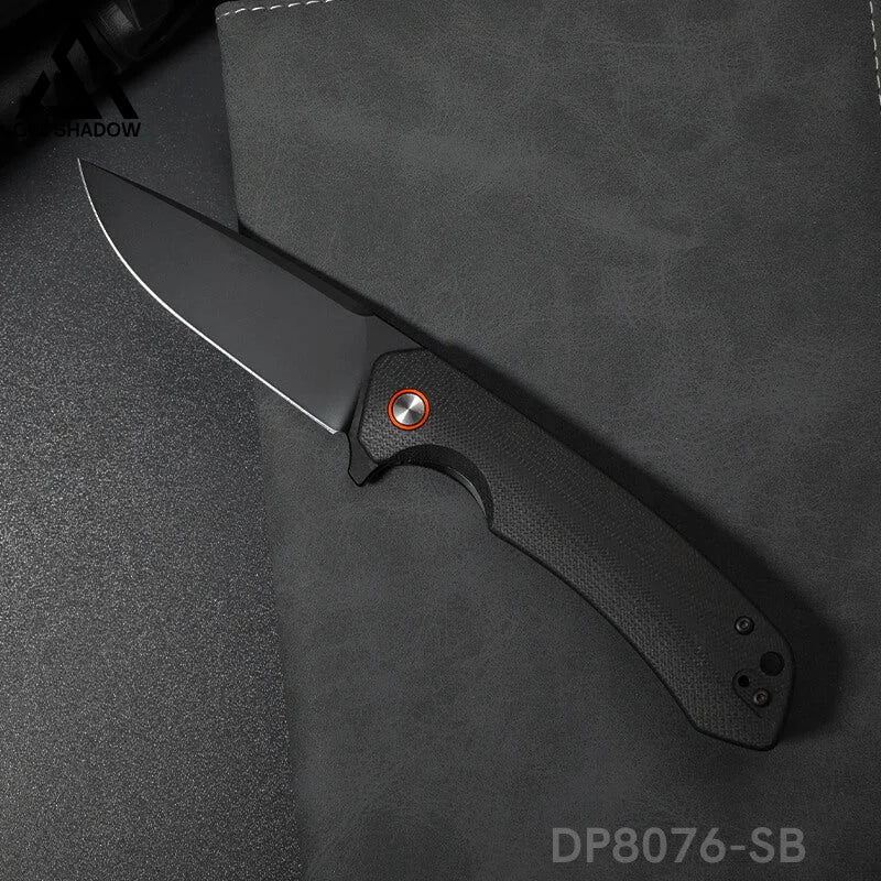 Folding Pocket Knife with D2 Steel, G10 Handle & Ball Bearing Flipper-GS17 Black Pocket Knives - Tophatter Daily Deals