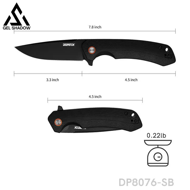 Folding Pocket Knife with D2 Steel, G10 Handle & Ball Bearing Flipper-GS17 Pocket Knives - Tophatter Daily Deals