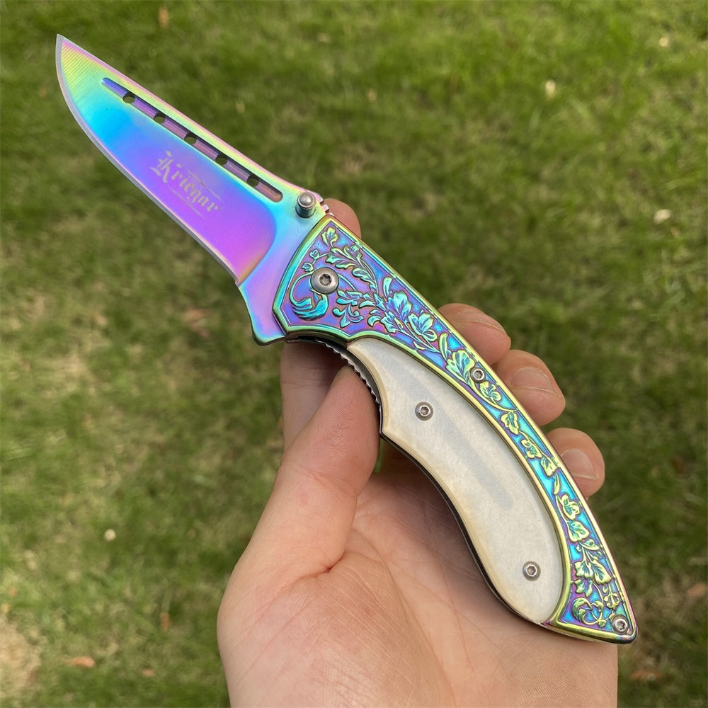 Ultimate 3D Relief Sculpture Folding Knife Collection Vine - Tophatter Daily Deals