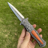 Ultimate 3D Relief Sculpture Folding Knife Collection Black Vine - Tophatter Daily Deals