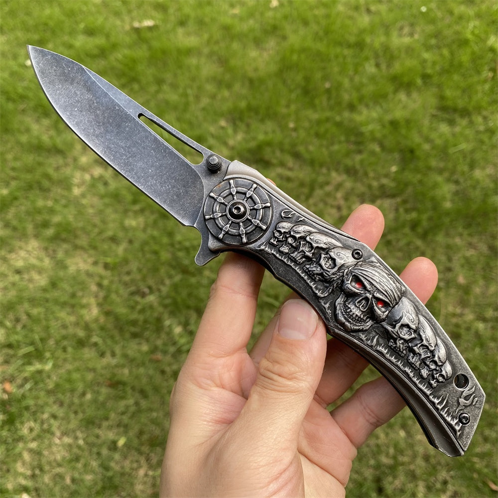 Ultimate 3D Relief Sculpture Folding Knife Collection Pirates - Tophatter Daily Deals