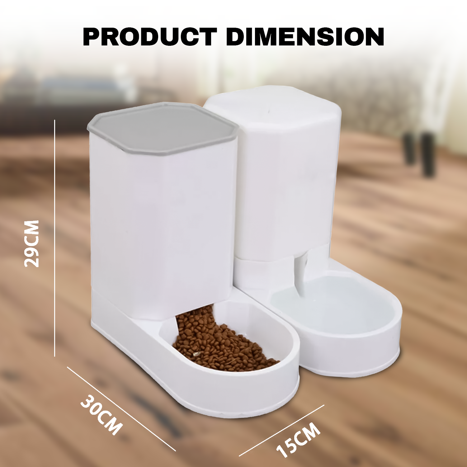 Smart Pet Feeder – 3.8L Automatic Food Dispenser & Water Fountain Drink Bowl for Cats & Dogs Pet Products - Tophatter Daily Deals