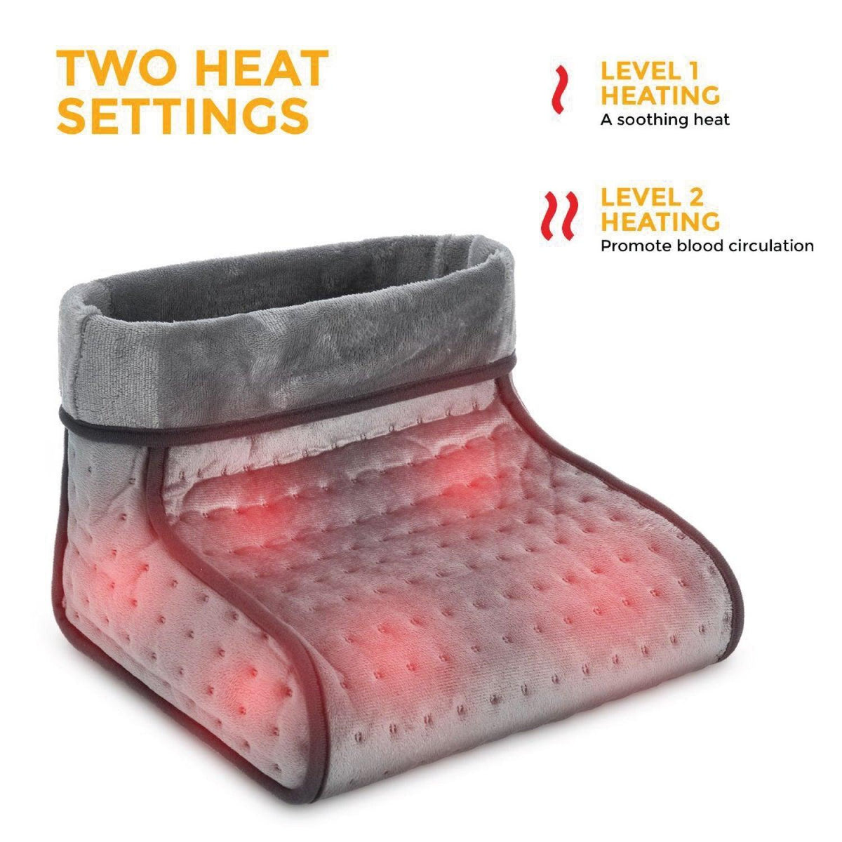 Electric Foot Warmer - 2 In 1 Electric Heated Foot Warmer Massager Comfort Fleece Suede Comfy Relaxing Clothing - Tophatter Daily Deals