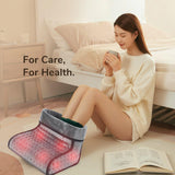 Electric Foot Warmer - 2 In 1 Electric Heated Foot Warmer Massager Comfort Fleece Suede Comfy Relaxing Clothing - Tophatter Daily Deals