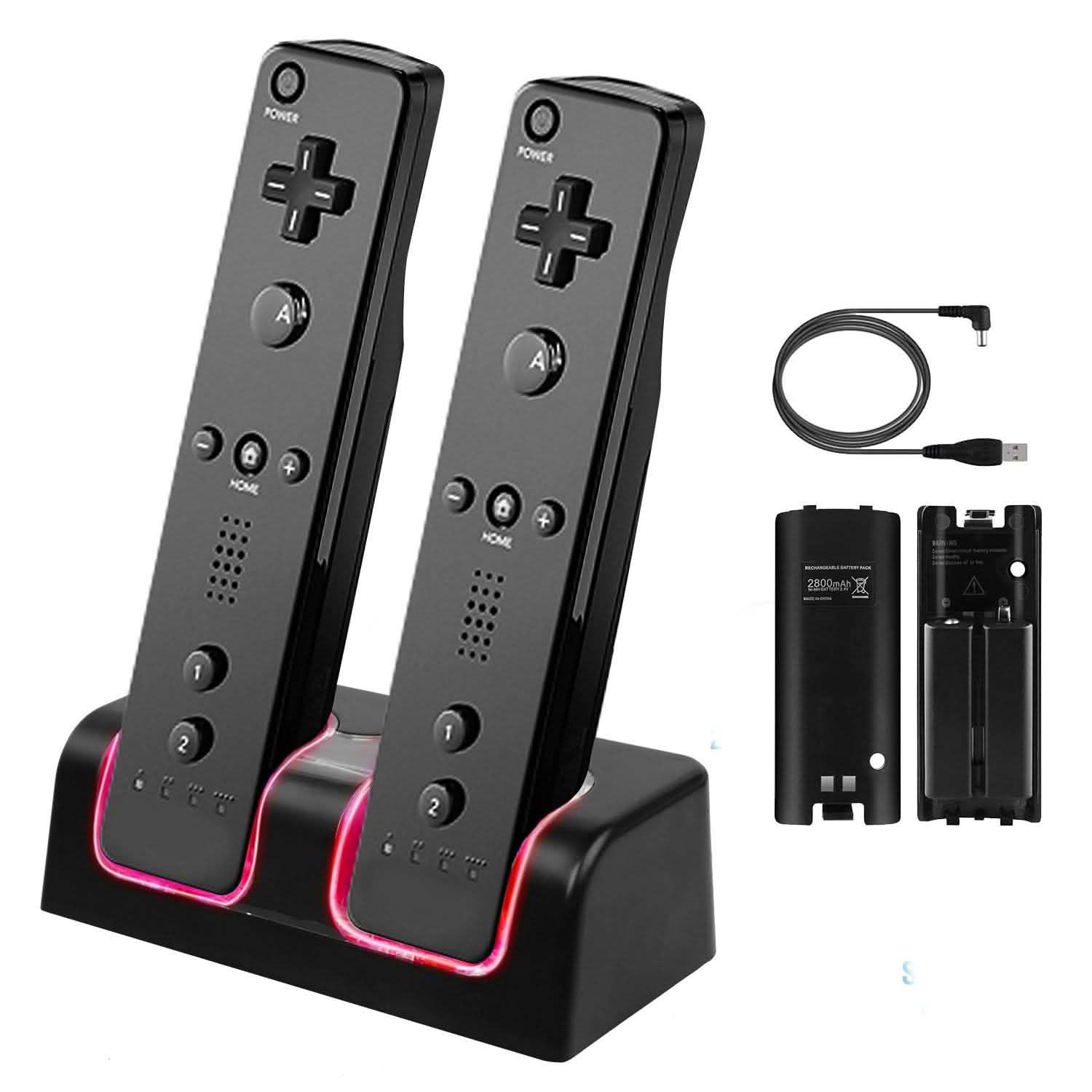 For Wii Remote Controller Charger Black Video Games & Consoles - Tophatter Daily Deals