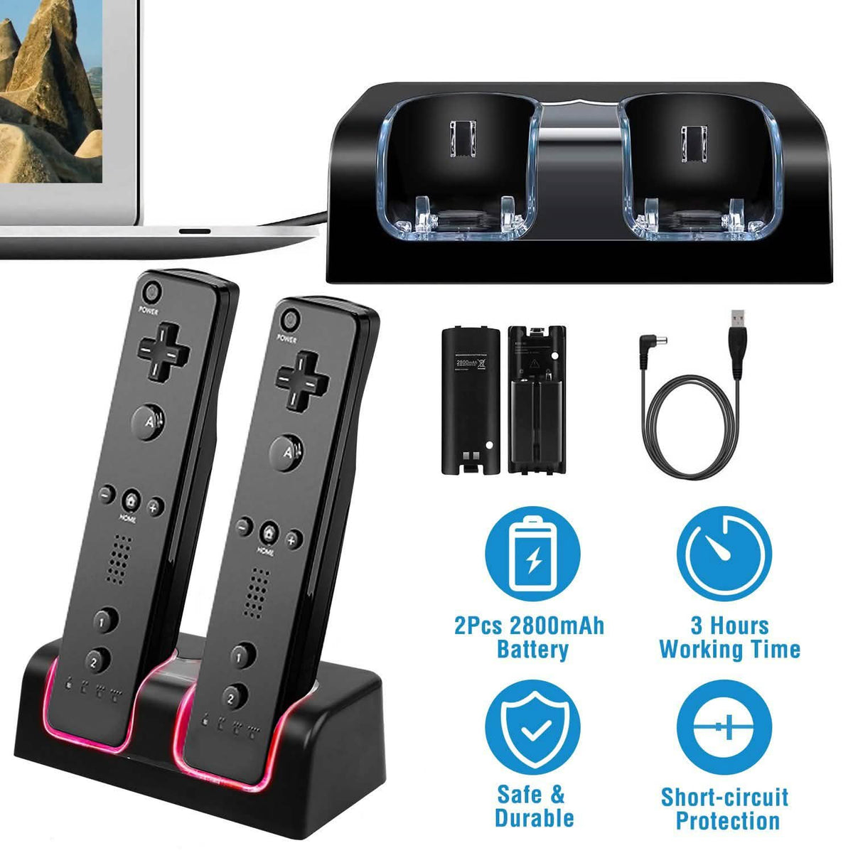 For Wii Remote Controller Charger Video Games & Consoles - Tophatter Daily Deals