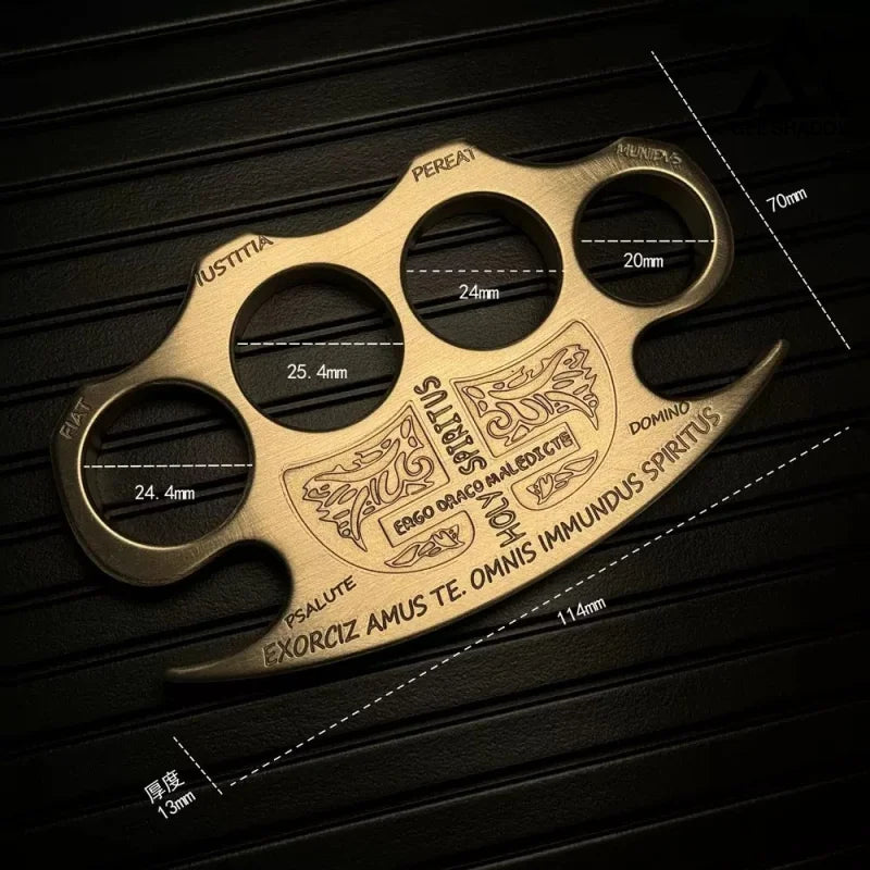 Four-finger alloy self-defense equipment like a tiger's claws-GS130 BRASSKNUCKLE - Tophatter Daily Deals