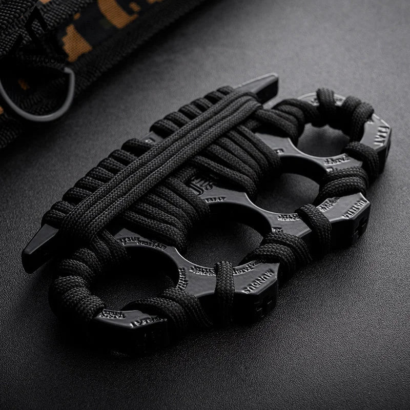 Four finger Brass Knuckles self defense-GS145 Black BRASSKNUCKLE - Tophatter Daily Deals