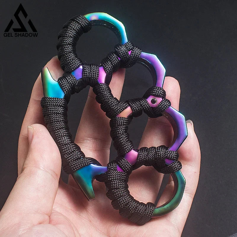 Four finger Brass Knuckles self defense-GS145 Colourful BRASSKNUCKLE - Tophatter Daily Deals